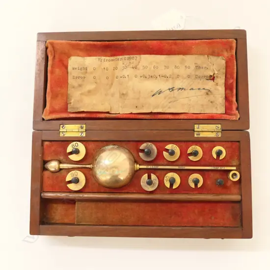 SIKES' HYGOMETER IN MAHOG CASE,  NO THERMOMETER